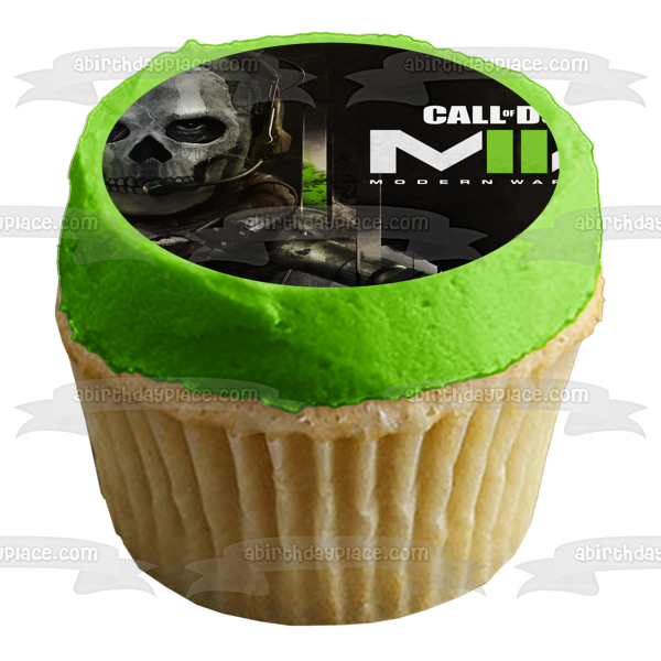 Call of Duty Modern Warfare 2 Ghost Edible Cake Topper Image ABPID56705