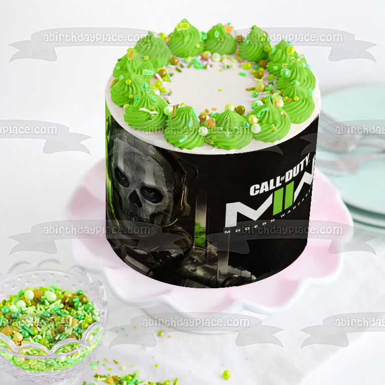 Call of Duty Modern Warfare 2 Ghost Edible Cake Topper Image ABPID56705