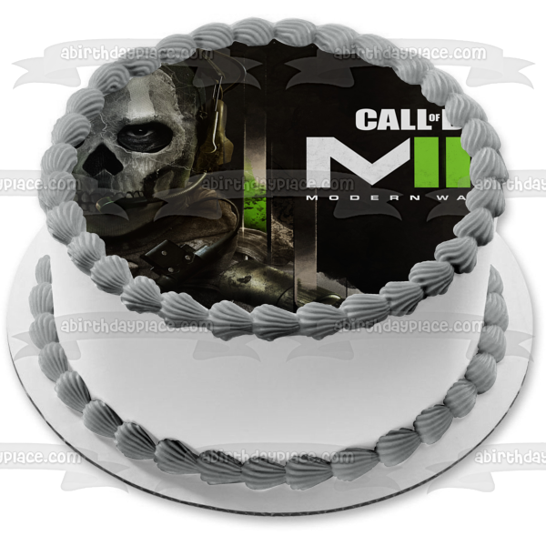 Call of Duty Modern Warfare 2 Ghost Edible Cake Topper Image ABPID56705