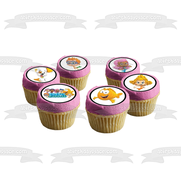 Bubble Guppies Nonny Molly Oona Gil Deema Mr Grouper Imágenes comestibles para cupcakes ABPID01008 