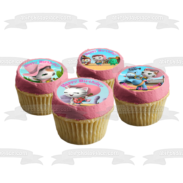 Sherrif Callie's Wild West Happy Birthday Deputy Peck Toby and Sparky Edible Cupcake Topper Images ABPID04801