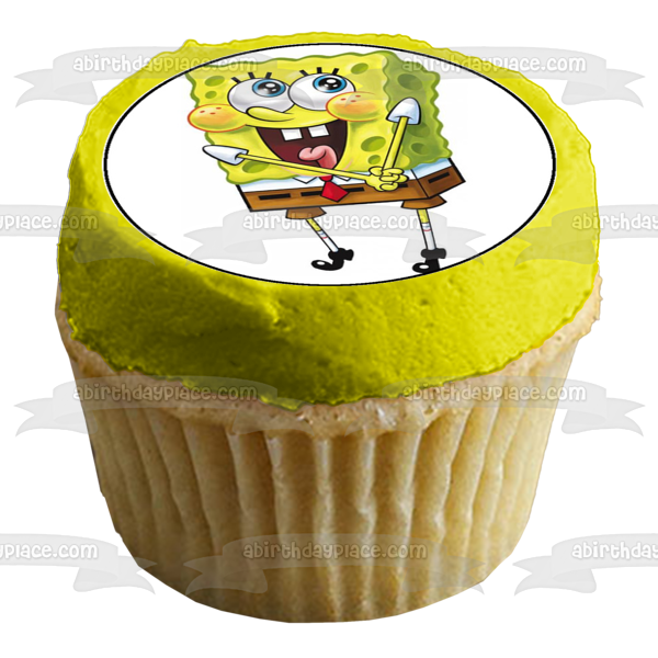 SpongeBob SquarePants Crabby Patty Glasses Edible Cupcake Topper Images ABPID05052