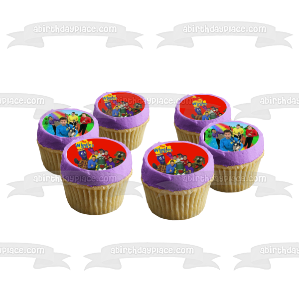 The Wiggles Logo Simon Emma and Anthony Edible Cupcake Topper Images ABPID05085