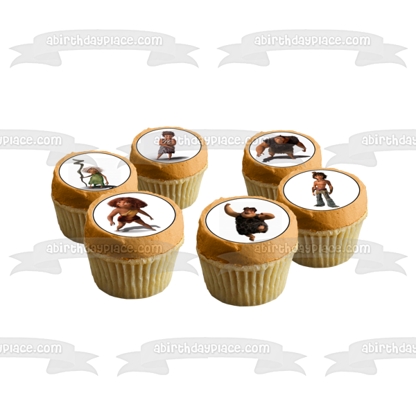 Croods Eep Guy Grug Ugga and Sandy Edible Cupcake Topper Images ABPID05218