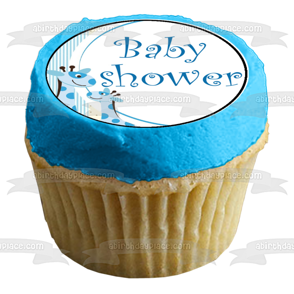 It's a Boy Baby Shower Stroller and Owls Edible Cupcake Topper Images ABPID05219