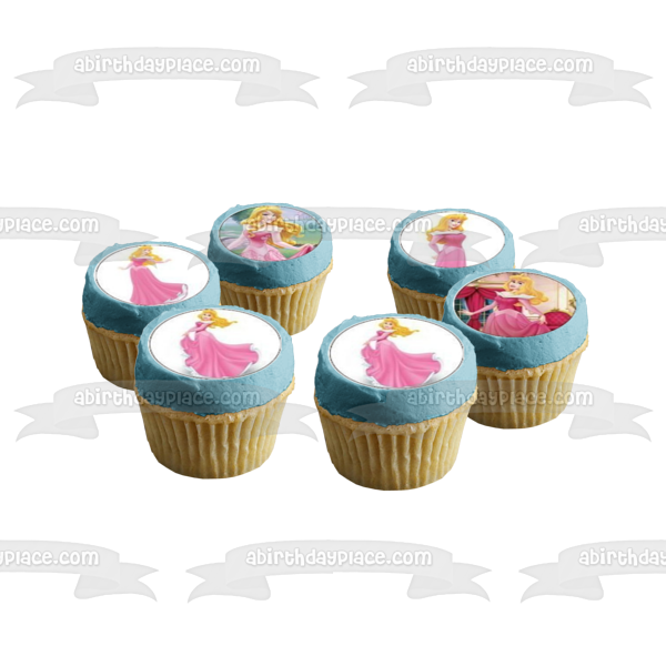 Sleeping Beauty Princess Aurora Edible Cupcake Topper Images ABPID05380