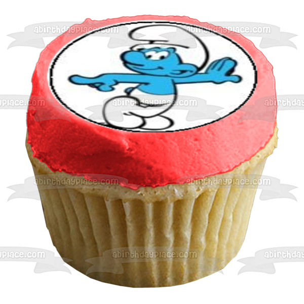 Los Pitufos Papa Pitufo Pitufina y Gargamel Imágenes comestibles para cupcakes ABPID07466 