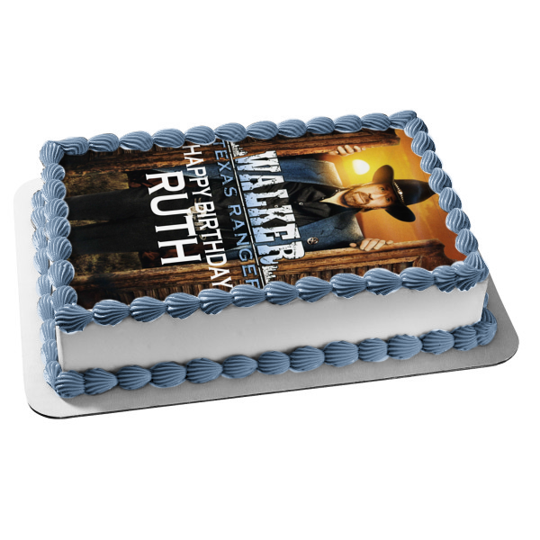 Walker Texas Ranger Sunset Chuck Norris - Decoración comestible para tarta, imagen ABPID12990 