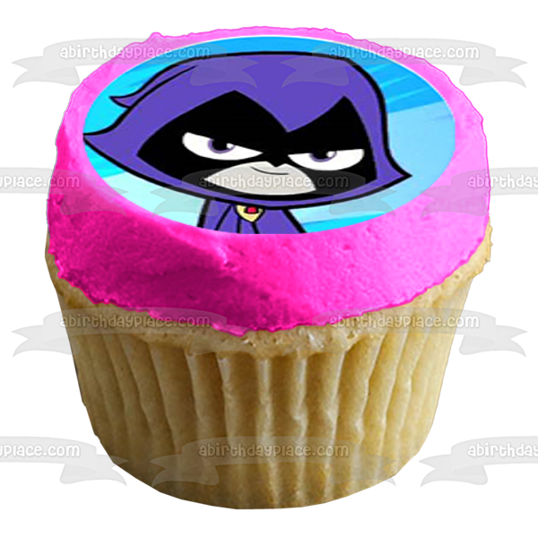 Teen Titans Go Beast Boy Starfire Robin Cyborg Raven Edible Cupcake Topper Images ABPID14813