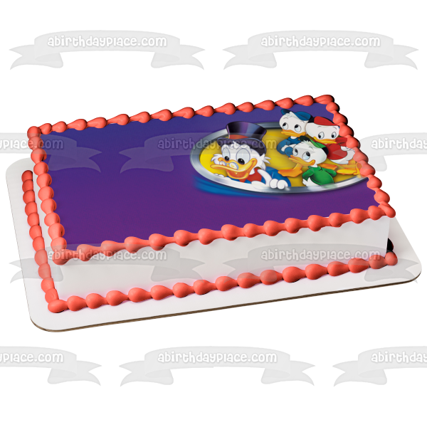 Duck Tales Scrooge McDuck Huey Duey Louie Edible Cake Topper Image ABPID56734