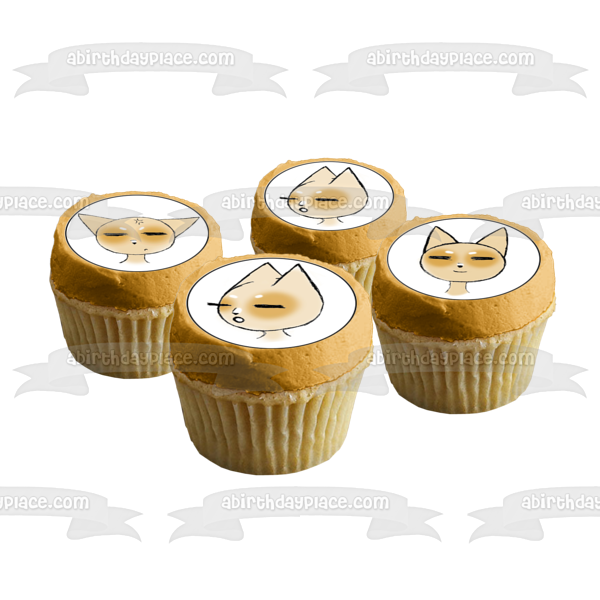 Fox Cat Anime Chibi Character Edible Cupcake Topper Images ABPID50309