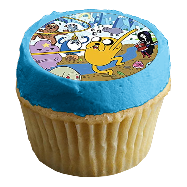 Hora de Aventura Hora de Aventura Princesa Chicle Marceline la Vampiro BMO Rey Hielo Finn Jake el Perro Princesa del Espacio Grumoso Lady Rainicorn Fionna Imágenes comestibles para cupcakes ABPID51362 