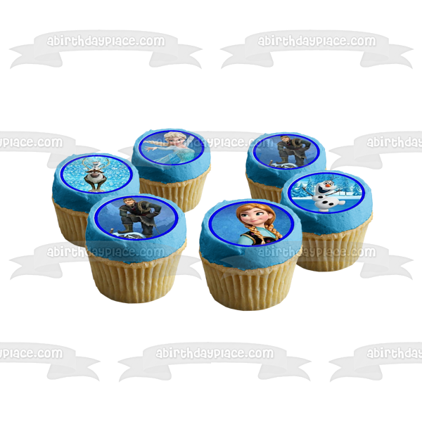 Disney-Pixar Frozen 2 Elsa Anna Olaf Kristoff Imágenes comestibles para cupcakes ABPID51385 