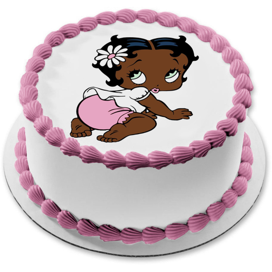 Baby Boop Crawling Edible Cake Topper Image ABPID56767