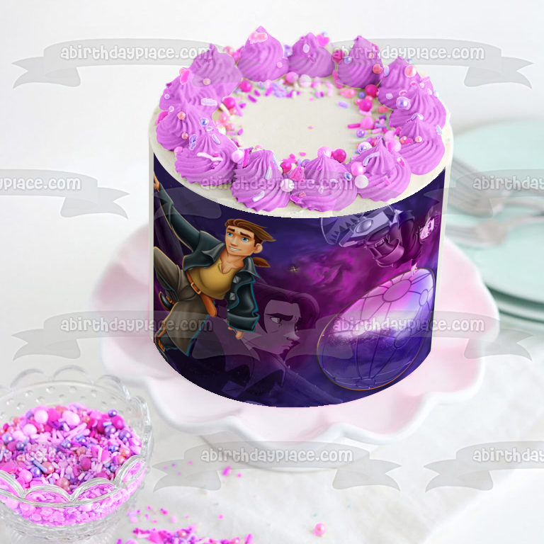 Disney Treasure Planet You've Got the Makings of Greatness Jim Hawkins Long John Silver Treasure Map Edible Cake Topper Image ABPID56771