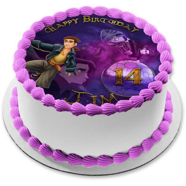 Disney Treasure Planet You've Got the Makings of Greatness Jim Hawkins Long John Silver Treasure Map Edible Cake Topper Image ABPID56771