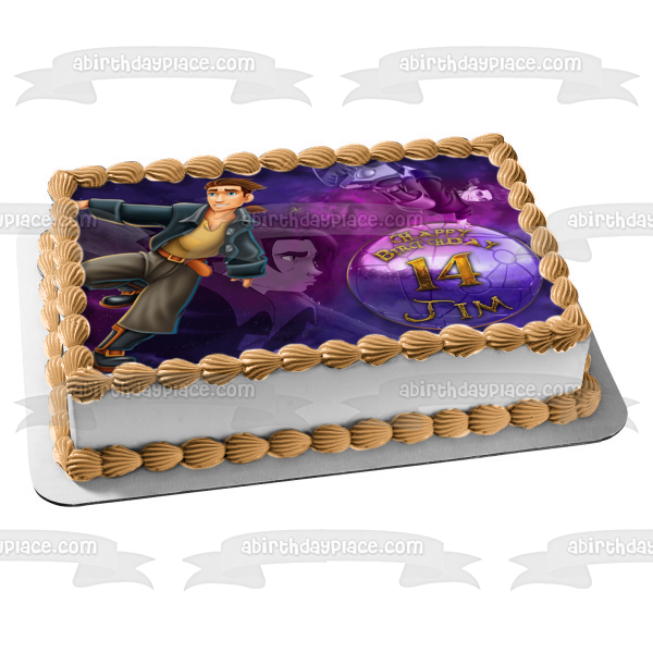 Disney Treasure Planet You've Got the Makings of Greatness Jim Hawkins Long John Silver Treasure Map Edible Cake Topper Image ABPID56771