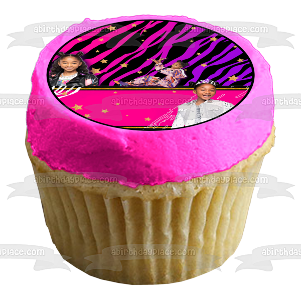 That Girl Lay Lay Zebra Rainbows Stars Nickelodeon TV Show Edible Cake Topper Imagen ABPID56778 