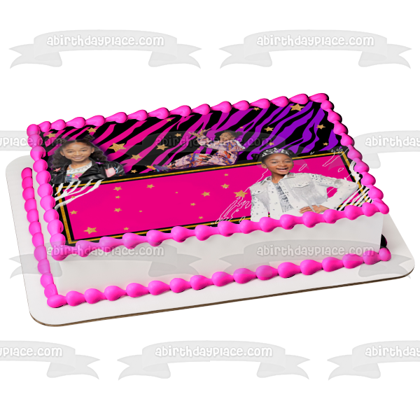 That Girl Lay Lay Zebra Rainbows Stars Nickelodeon TV Show Edible Cake Topper Imagen ABPID56778 