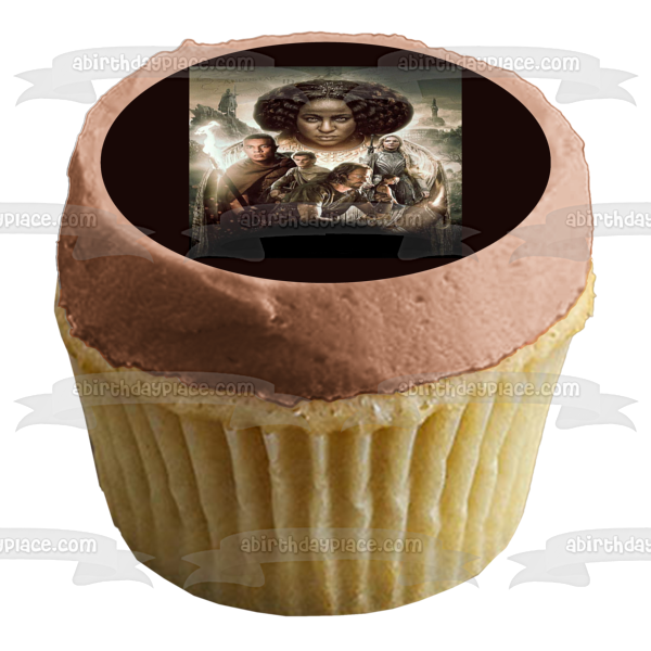 The Rings of Power The Lord of the Rings Poster Galadriel Arondir Disa Bronwyn Halbrand Edible Cake Topper Image ABPID56783