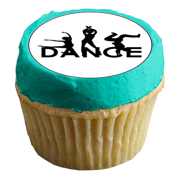 Dance Silhouettes Edible Cupcake Topper Images ABPID55725