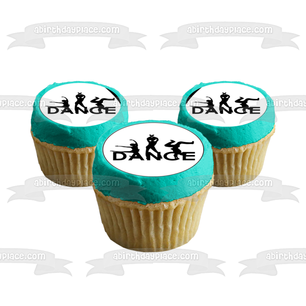 Dance Silhouettes Edible Cupcake Topper Images ABPID55725