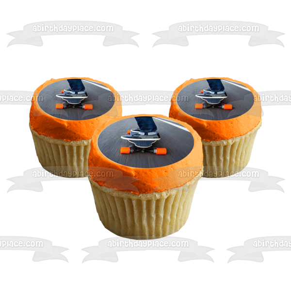 Skateboarding Skateboard Edible Cupcake Topper Images ABPID55744