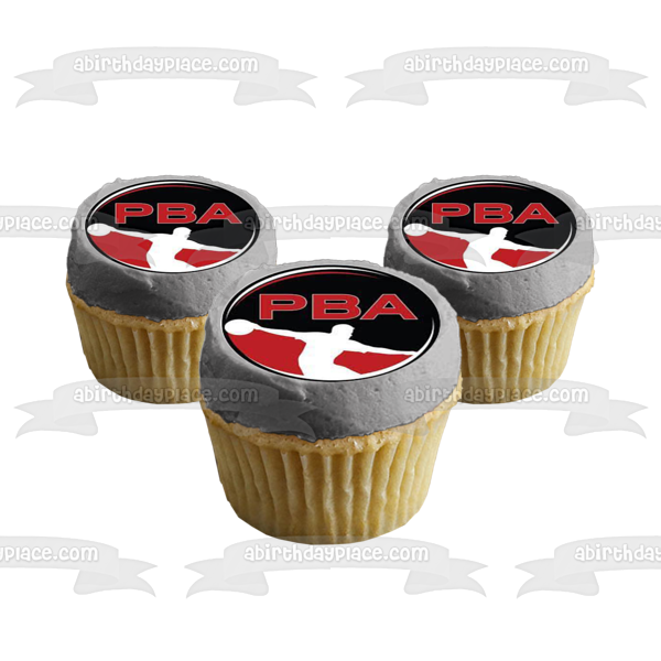 Pba Professional Bowling Association Logo Edible Cupcake Topper Images ABPID56027