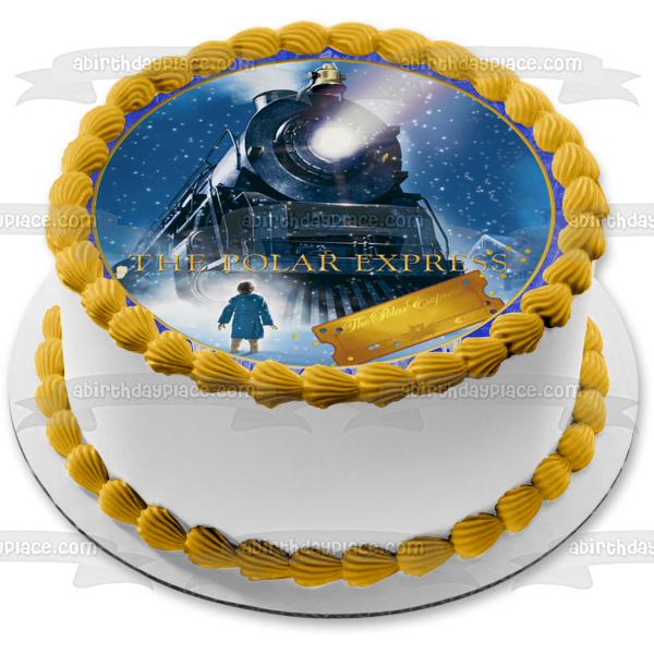 The Polar Express Disney Train Snow Edible Cake Topper Image ABPID07795