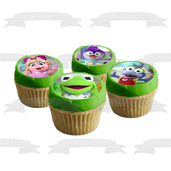 Muppet Babies Barrio Sésamo Kermit Piggy Fozzy Animal Comestible Cupcake Topper Imágenes ABPID00728 