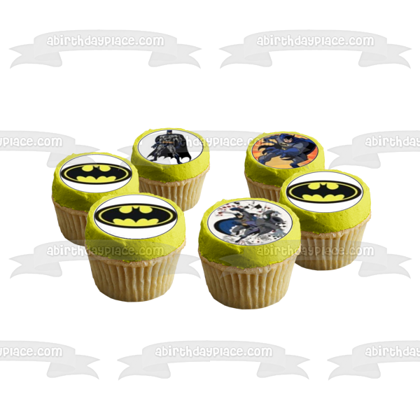 Imágenes comestibles para cupcakes con el logotipo de Batman Bruce Wayne ABPID01642 