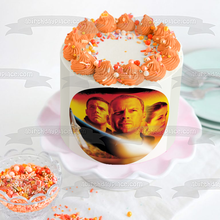 Armageddon Space Shuttle 1998 Film Movie Harry LIV Aj Edible Cake Topper Image ABPID56809