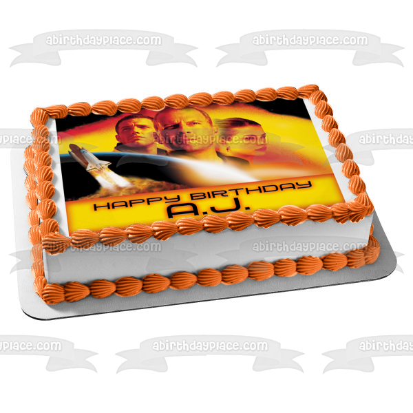 Armageddon Space Shuttle 1998 Film Movie Harry LIV Aj Edible Cake Topper Image ABPID56809