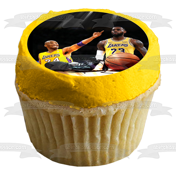 Shoestrings Lebron Jame Kobe Bryant Appreciation Edible Cake Topper Image ABPID56819