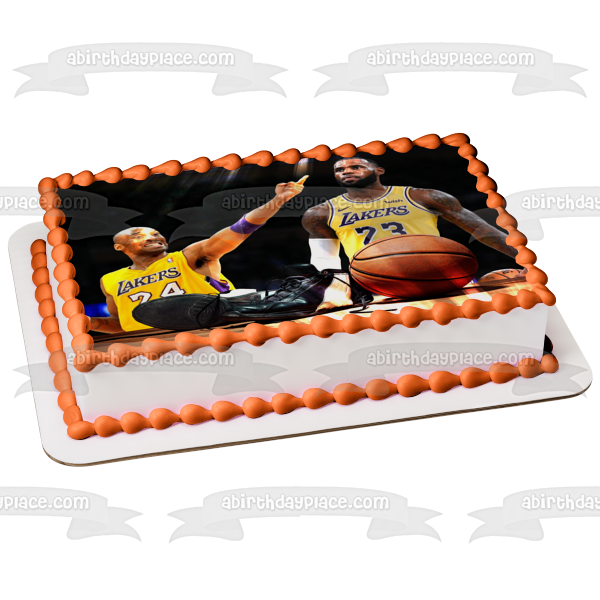 Shoestrings Lebron Jame Kobe Bryant Appreciation Edible Cake Topper Image ABPID56819