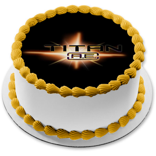 Imagen comestible para decoración de tarta con el logotipo de la película Titan AE 2000 ABPID56825 