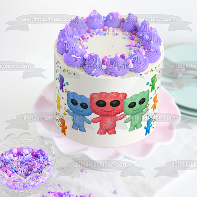 Funko Pop Sour Patch Kids Candy Colorful Edible Cake Topper Image ABPID56826