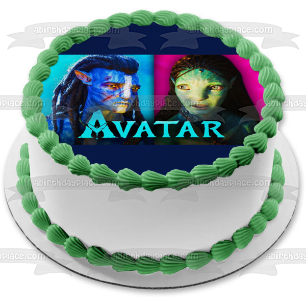 Avatar: The Way of Water Jake and Tsireya Edible Cake Topper Image ABPID56834