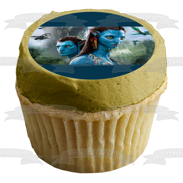 Avatar: The Way of Water Jake and Ney'Tiri Edible Cake Topper Image ABPID56838