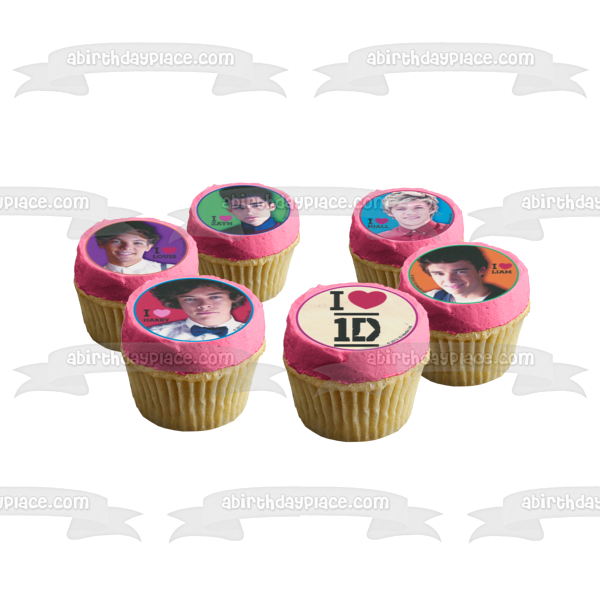 One Direction Niall Horan Liam Payne Harry Styles Louis Tomlinsonb and Zayn Malik Edible Cupcake Topper Images ABPID03849