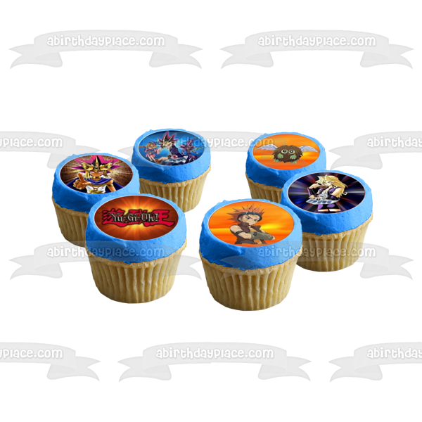 Yu-Gi-Oh! Yami Yugi Faraón Atem y Cuervo Hogan Imágenes comestibles para cupcakes ABPID04210 