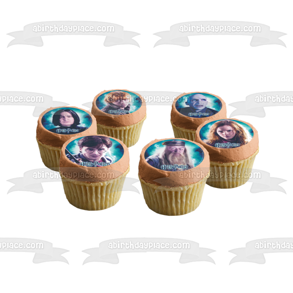 Harry Potter Hermione Granger Ronald Weasley y Albus Dumbledore Imágenes comestibles para cupcakes ABPID04234 