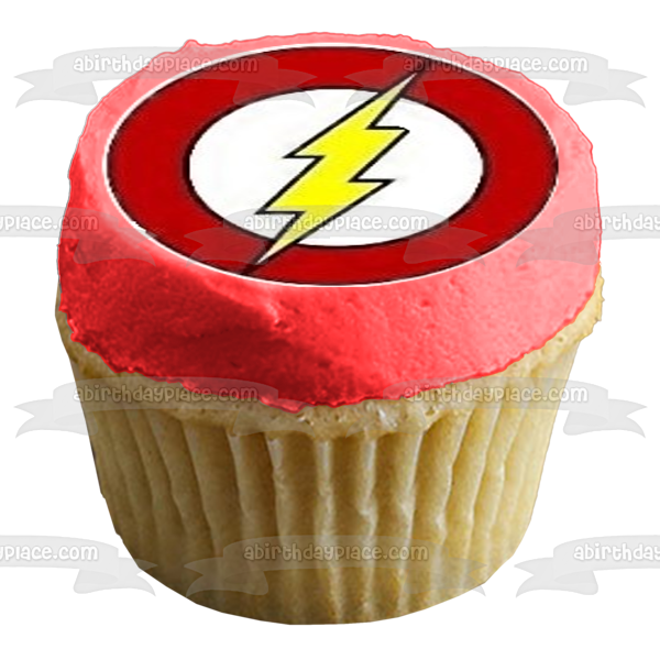 Superhero Logos Superman Captain America and the Flash Edible Cupcake Topper Images ABPID05197