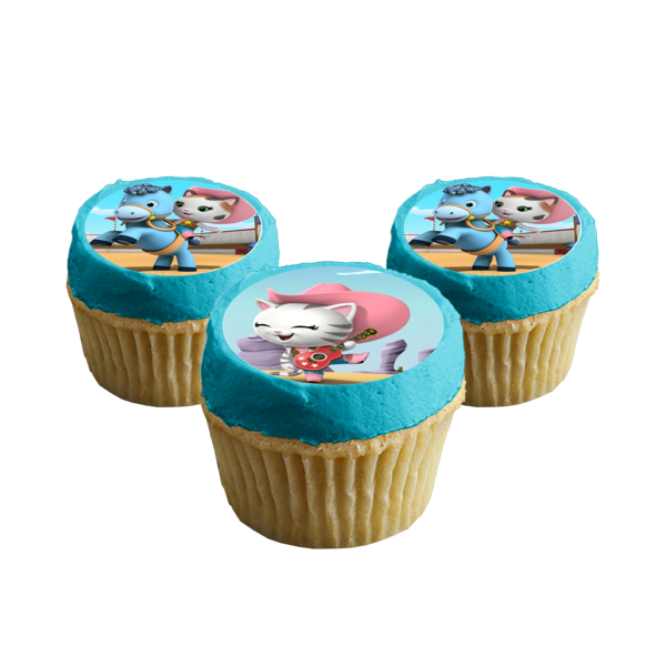 Sheriff Callie's Wild West Toby Deputy Peck and Sparky Edible Cupcake Topper Images ABPID05568