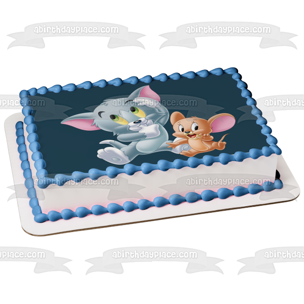 Baby Tom and Jerry Hanna and Barbera Cartoon Warner Bros Edible Cake Topper Image ABPID56842