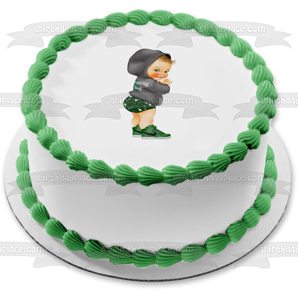 Breaking Bad Baby Boy Edible Cake Topper Image ABPID56843