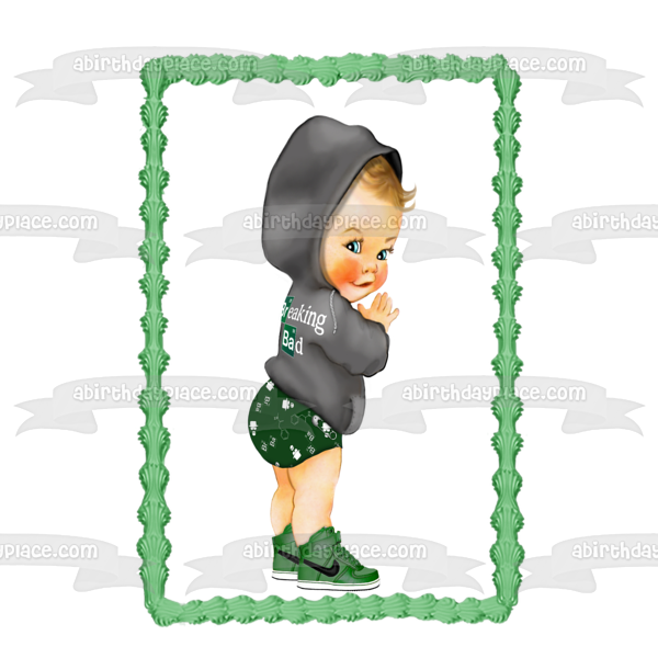 Breaking Bad Baby Boy Edible Cake Topper Image ABPID56843