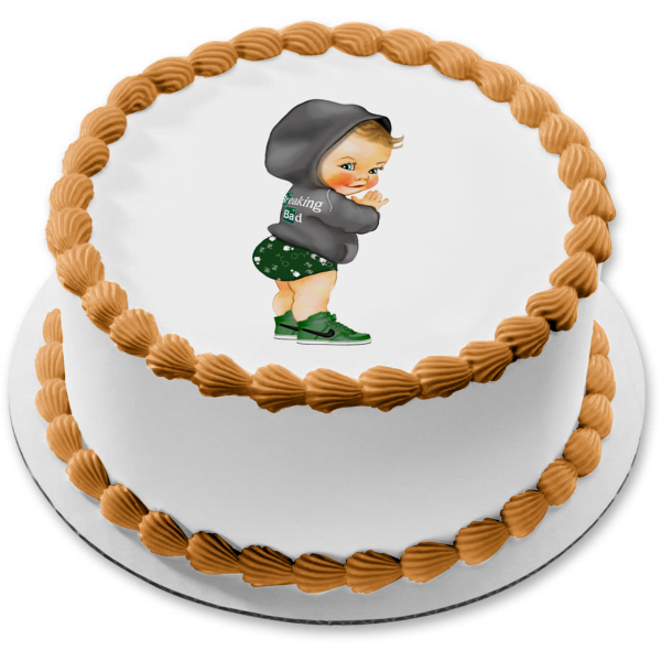 Breaking Bad Baby Boy Edible Cake Topper Image ABPID56843