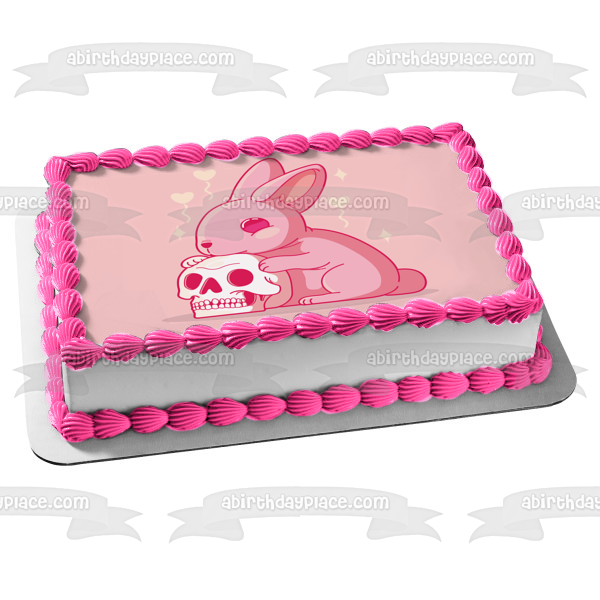 Cute but Dangerous Bunny Rabbit Skull Gothic Punk Lolita Edible Cake T – A  Birthday Place