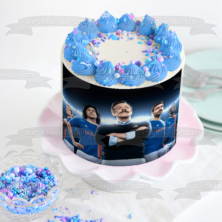 Ted Lasso Soccer Team Stadium Shot Sports Comedy TV Show Edible Cake Topper Image ABPID56865